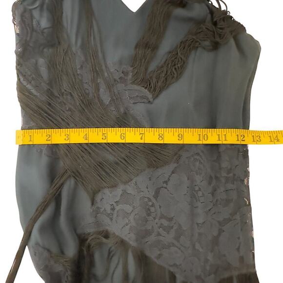 NWT Haute Hippie Evenings 1920s Inspired Silk Draped Lace Fringe Gown (2) - Picture 10 of 15